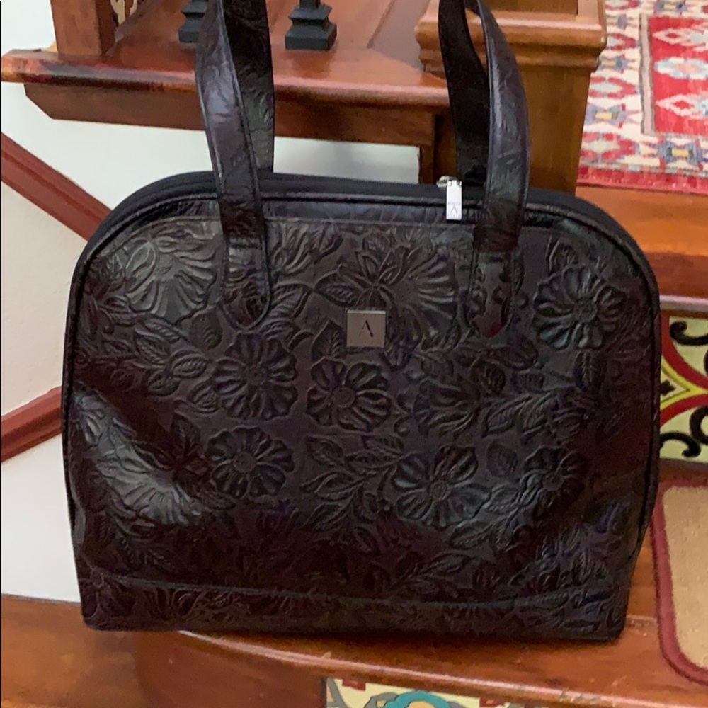Alicia Klein embossed computer bag